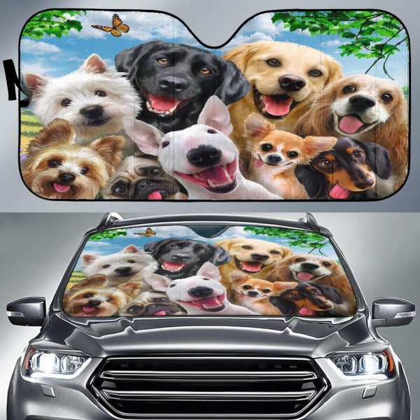 Funny Dogs Car Auto Sun Shade