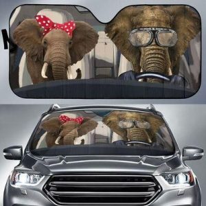 Funny Elephants Car Auto Sun Shade