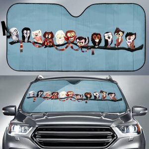 Funny Owl Doctor Who Style Car Auto Sun Shade