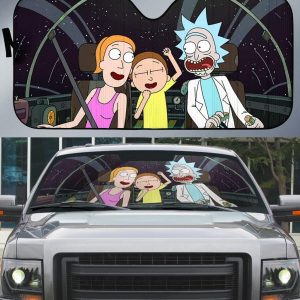 Funny Rick And Morty Car Auto Sun Shade