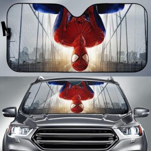 Funny Spider Man Car Auto Sun Shade