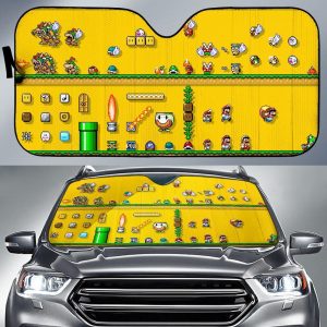 Funny Supermario Characters Car Auto Sun Shade