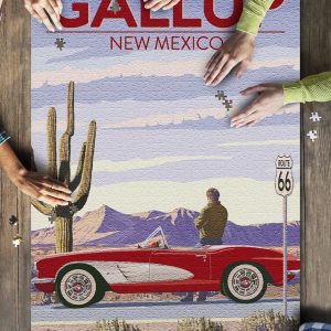 Gallup, New Mexico Route 66 Corvette Jigsaw Puzzle Set