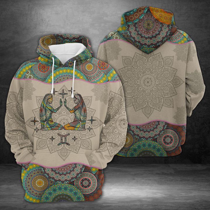 Gemini Horoscope Mandala 3D Printed Hoodie/Zipper Hoodie Gemini Horoscope Mandala 3D Printed Hoodie/Zipper Hoodie