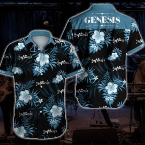 Genesis Hawaiian Shirt Summer Button Up