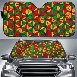 Geometric Reggae Car Auto Sun Shade