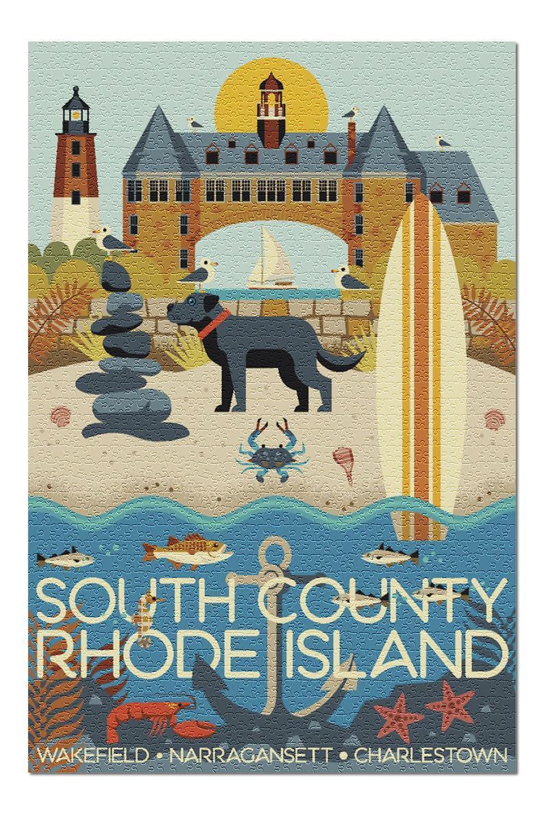 Geometric, Rhode Island Jigsaw Puzzle Set Geometric, Rhode Island Jigsaw Puzzle Set