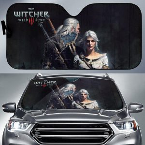 Geralt And Ciri The Witcher 3: Wild Hunt Game Car Auto Sun Shade