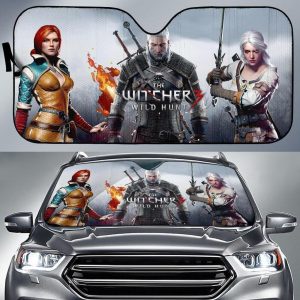 Geralt, Ciri And Triss The Witcher 3: Wild Hunt Car Auto Sun Shade