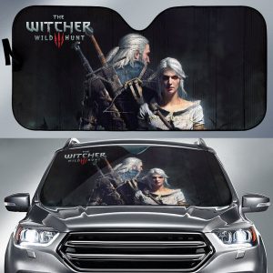 Geralt & Ciris The Witcher 3: Wild Hunt Game Car Auto Sun Shade