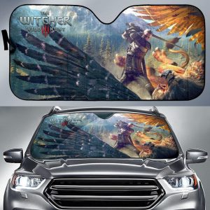 Geralt The Witcher 3: Wild Hunts Gaming 3D Car Auto Sun Shade