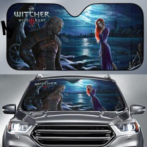 Geralt & Triss The Witcher 3: Wild Hunt Game Car Auto Sun Shade