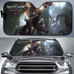 Geralt & Yennefers The Witcher 3: Wild Hunt Car Auto Sun Shade