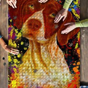 German Shorthaired Pointer Dog Colorful Jigsaw Puzzle Set