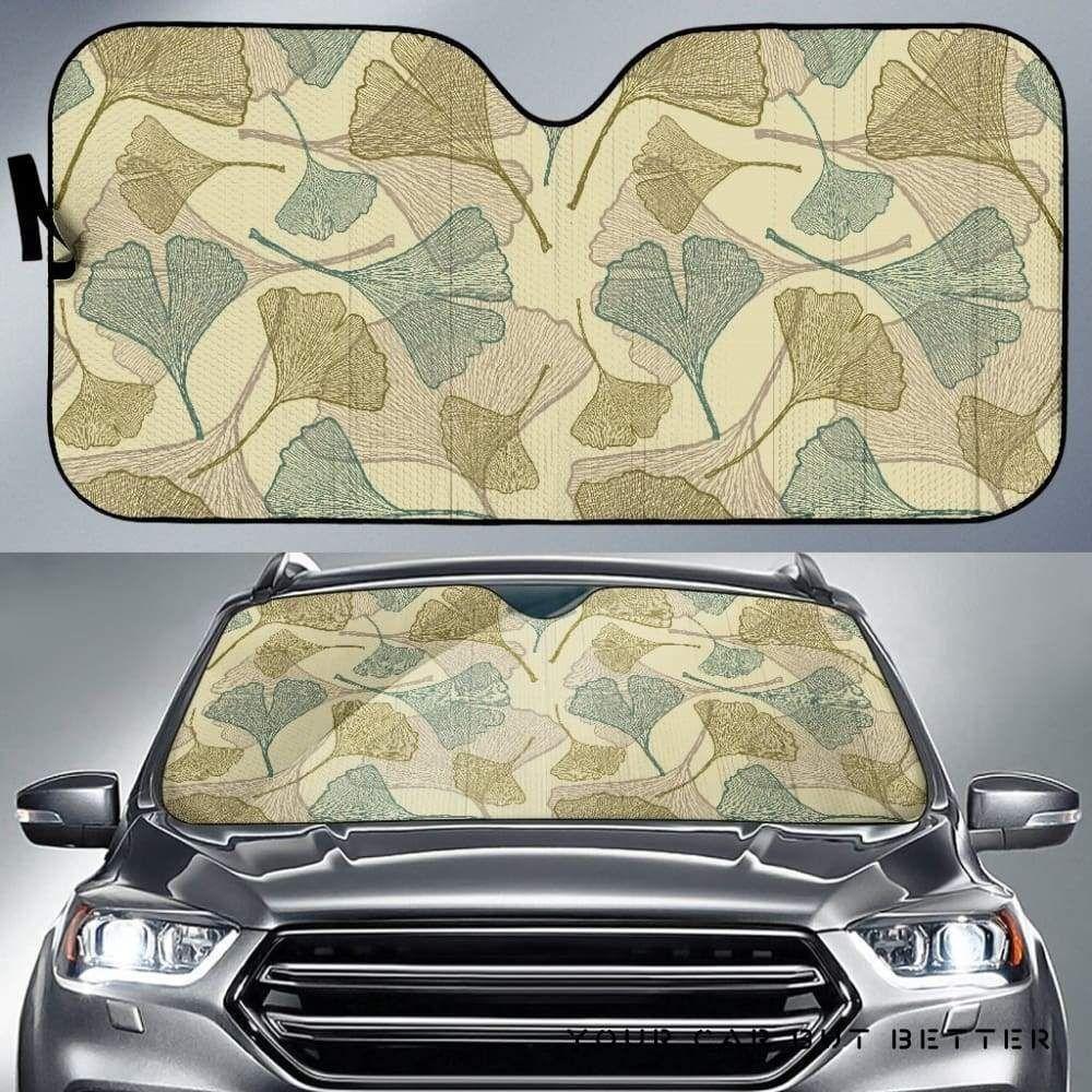 Ginkgo Leaves Pattern Car Auto Sun Shade Ginkgo Leaves Pattern Car Auto Sun Shade