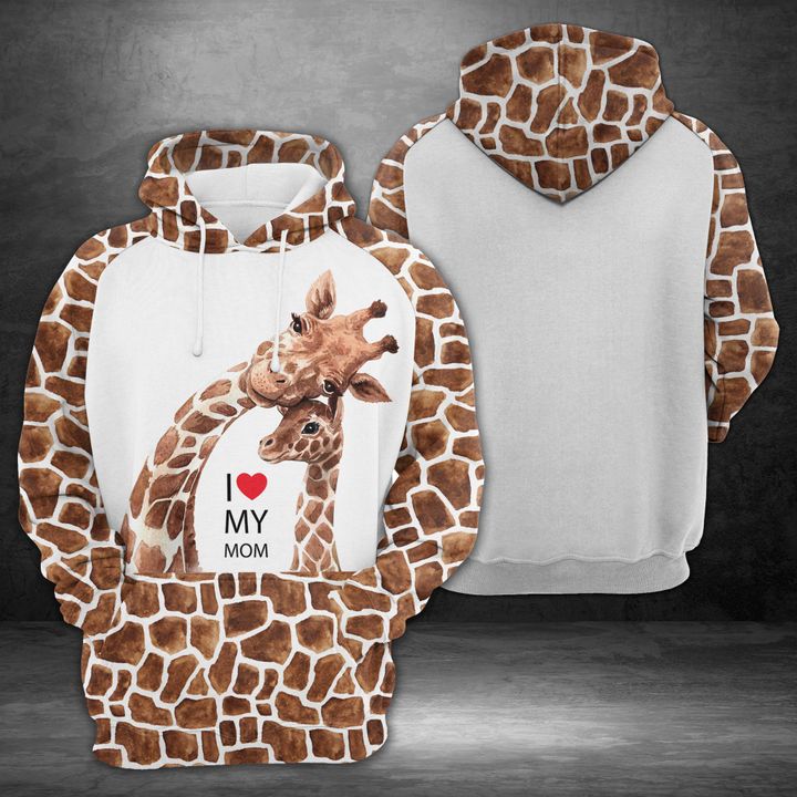 Giraffe Mom And Baby 3D Printed Hoodie/Zipper Hoodie Giraffe Mom And Baby 3D Printed Hoodie/Zipper Hoodie