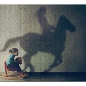 Girl And Rocking Horse Jigsaw Puzzle Set