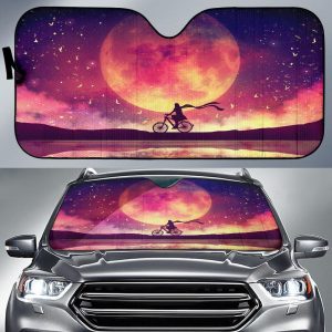 Girly Dream Moon Scenic Surreal Bicycles Anime Car Auto Sun Shade