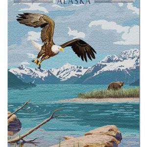 Glacier Bay Eagle And Bear Jigsaw Puzzle Set