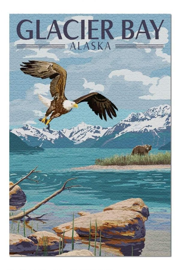 Glacier Bay Eagle And Bear Jigsaw Puzzle Set