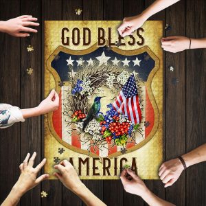 God Bless America, Fourth Of July Jigsaw Puzzle Set