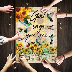 God Says You Are Jigsaw Puzzle Set