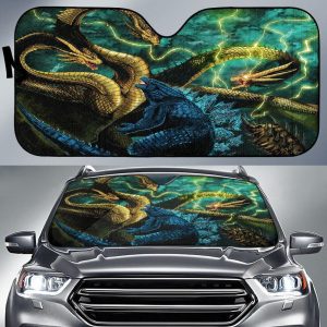Godzilla Vs King Ghidorah Car Auto Sun Shade