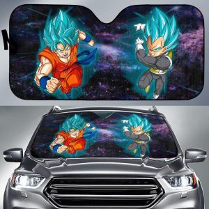 Goku And Vegetas Car Auto Sun Shade