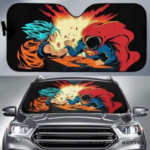 Goku Vs Superman Car Auto Sun Shade