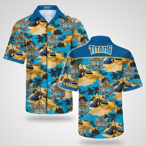 Gold Coast Titans Hawaiian Shirt Summer Button Up