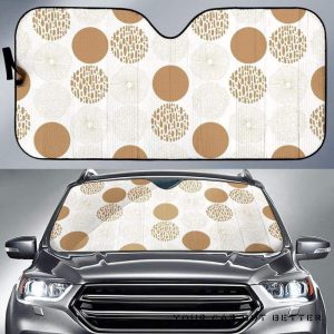 Gold Texture Mushroom Pattern Car Auto Sun Shade