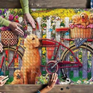 Golden Bike Jigsaw Puzzle Set