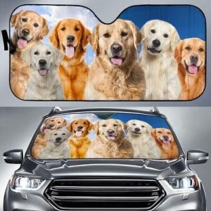 Golden Retriever Dog Car Auto Sun Shade