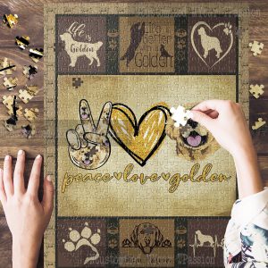 Golden Retriever Dog Jigsaw Puzzle Set