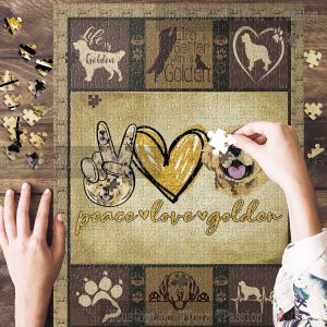 Golden Retriever Dog Jigsaw Puzzle Set