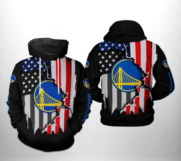 Golden State Warriors NBA US Flag Team 3D Printed Hoodie/Zipper Hoodie