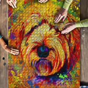 Goldendoodle Dog Colorful S Jigsaw Puzzle Set