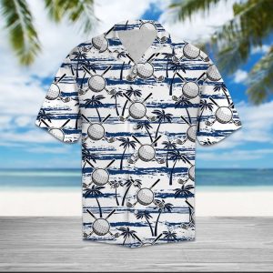 Golf Sea Palm Tree Hawaiian Shirt Summer Button Up