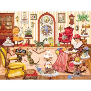 Grandmas Cat Nap Jigsaw Puzzle Set