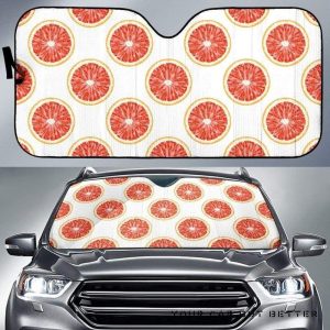 Grapefruit Pattern Car Auto Sun Shade