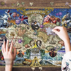 Great Explorers World Map Jigsaw Puzzle Set
