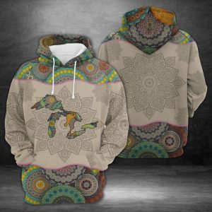 Great Lakes Mandala 3D Printed Hoodie/Zipper Hoodie