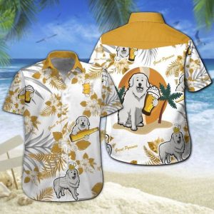 Great Pyrenees Bee Hawaiian Shirt Summer Button Up