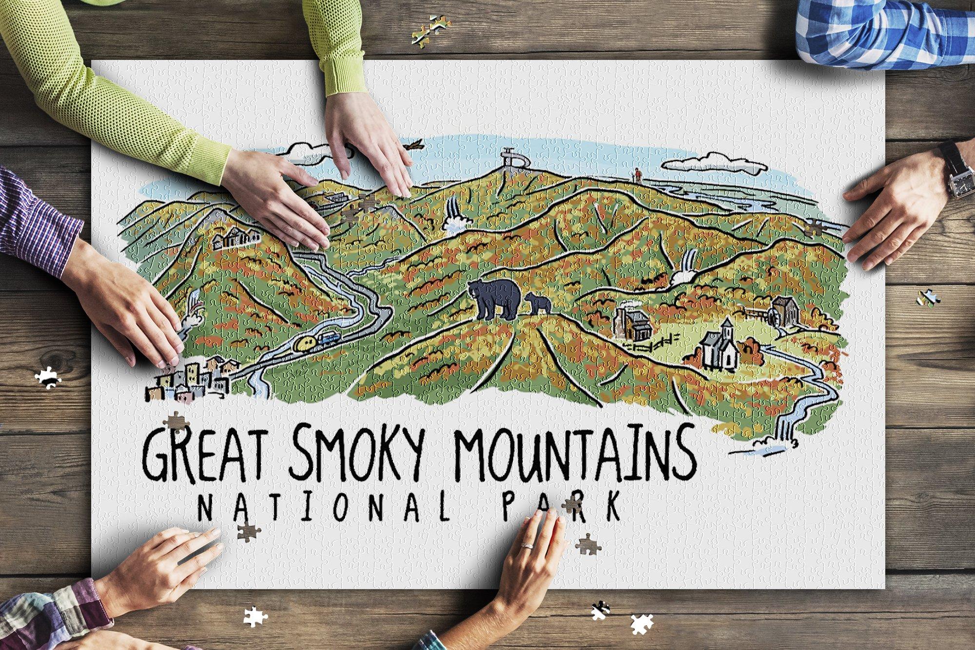 Great Smoky Mountains National Park, Tennessee Jigsaw Puzzle Set Great Smoky Mountains National Park, Tennessee Jigsaw Puzzle Set