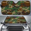 Green And Brown Camouflage Car Auto Sun Shade