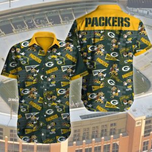 Green Bay Packers Hawaiian Shirt Summer Button Up