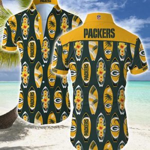 Green Bay Packers Hawaiian Shirt Summer Button Up