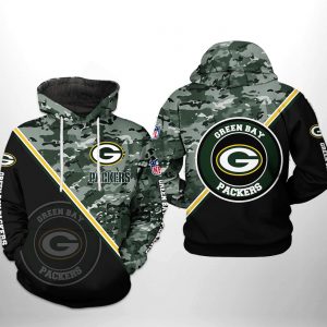 Green Bay Packers NFL Camo Team 3D Printed Hoodie/Zipper Hoodie