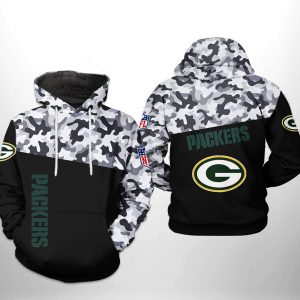 Green Bay Packers NFL Camo Veteran Team 3D Printed Hoodie/Zipper Hoodie