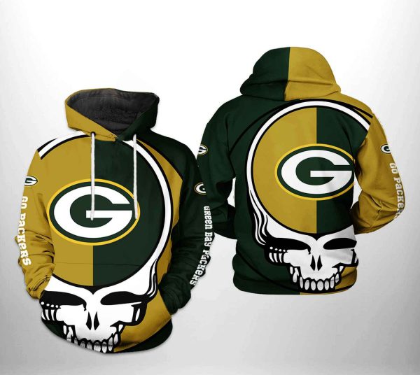 Green Bay Packers NFL Grateful Dead 3D Printed Hoodie/Zipper Hoodie